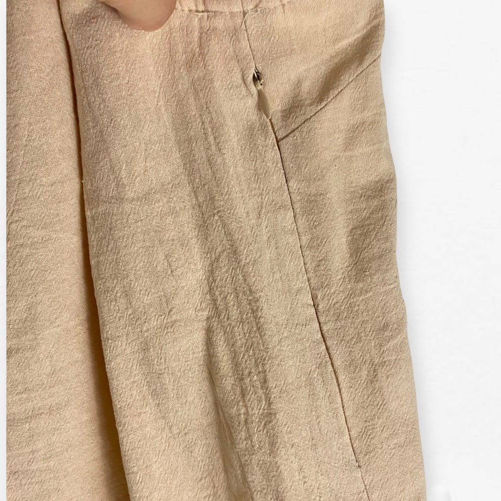 Tan beige 100% cotton Sleeveless Flowy Ruffle Top and matching Shorts XL - Picture 7 of 12